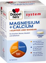 DOPPELHERZ Magnesium+Calc.+Kupfer+Mangan syst.Tab.